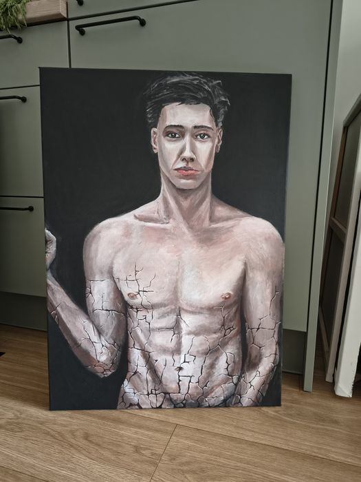 Obraz akrylowy Kruchość Grzegorz Torowski portret akt męski certyfikat
