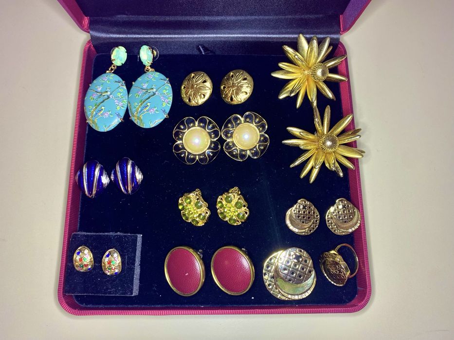 Броши, клипсы, серьги, Винтажная бижутерия из Европы