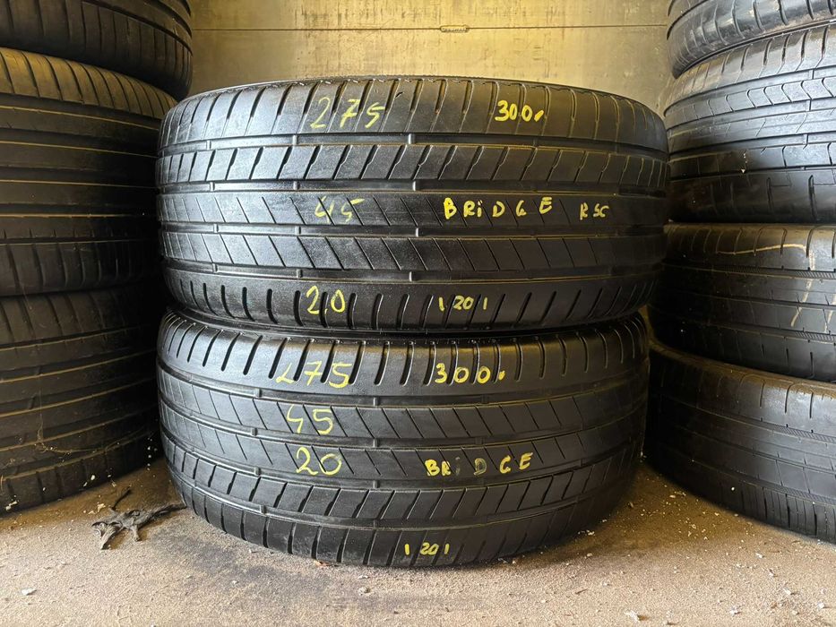 2X OPONY LETNIE 275/45R20 110Y Bridgestone Alenza 001 XL RSC RFT RUN FLAT * BMW Rant Ochronny 6.5MM 2020R SPRAWDZONE CAŁE!