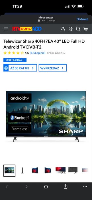 Telewizor sharp 40 cali