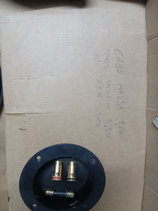 Cabo rca + cabos 12v som auto
