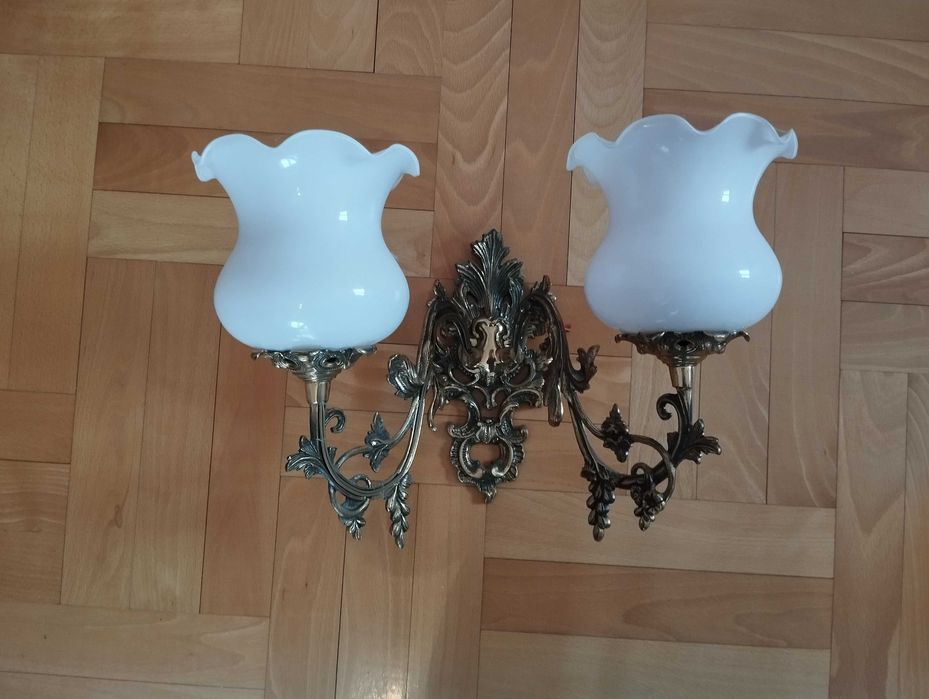 Kinkiet mosiężny ozdobny