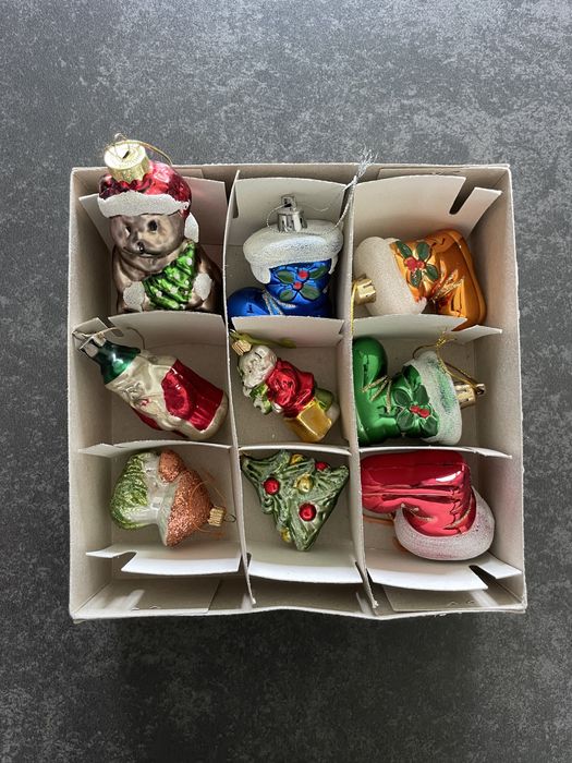 Kolekcjonerskie bombki PRL ozdoby szklane i inne vintage