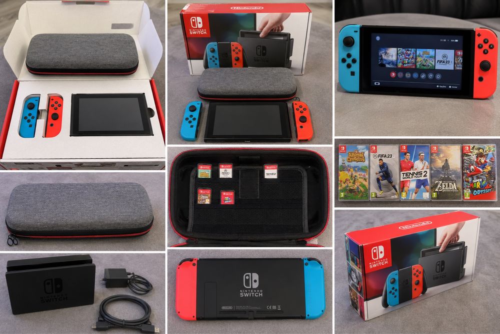 Nintendo Switch + Bolsa + Caixa Original