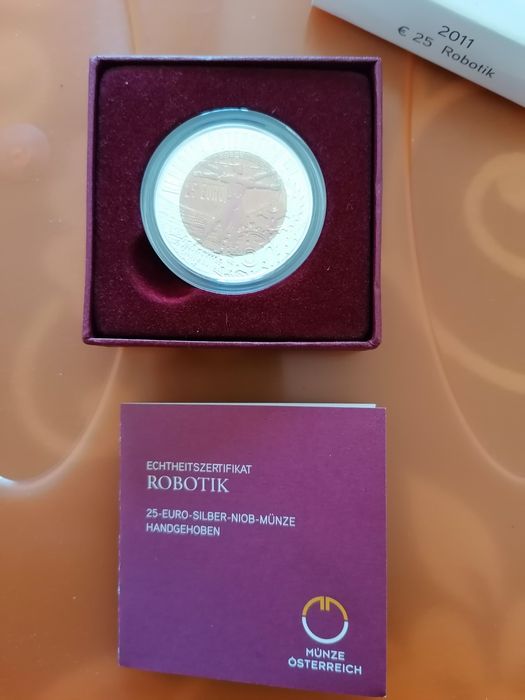 Moeda 25eur Niob Áustria 2011