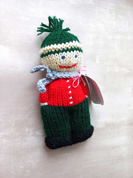 Іграшка в'язана хенд мейд зимовий чоловічок хлопчик