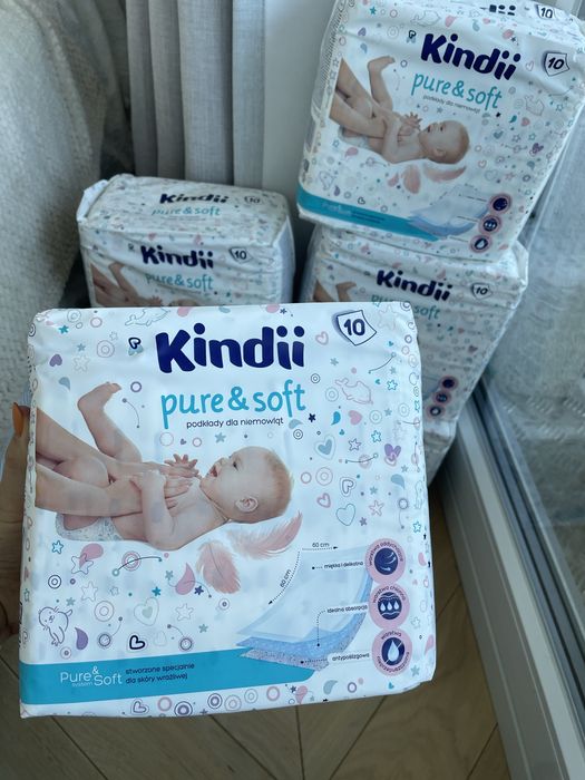 Podkłady jednorazowe dla niemowląt Kindi 60x60 cm