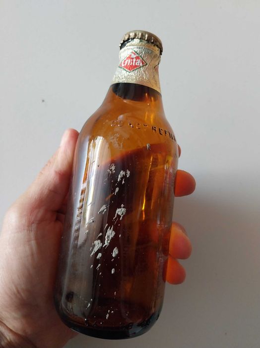Garrafa de vidro antiga Cerveja Cristal