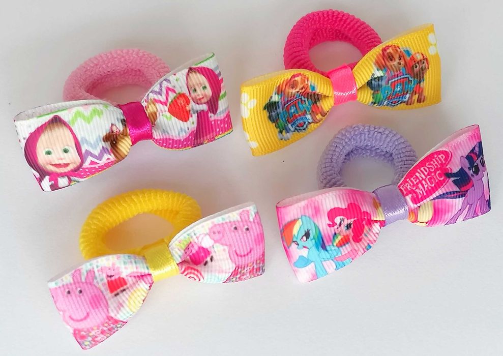Zestaw  włosów komplet  frotki gumki Masza Peppa Psi Patrol Pony