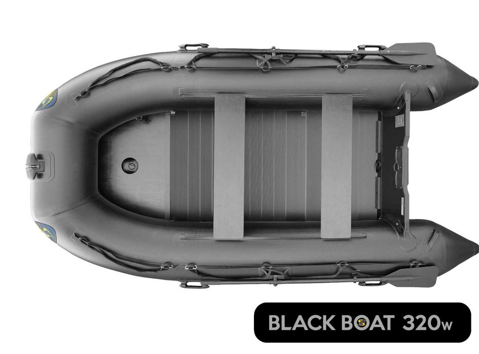Ponton sportowy wędkarski 320 cm aluminiowa podłoga 55 kg Black Boat