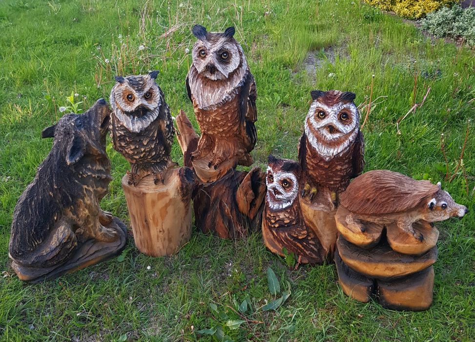 Figurki w drewnie rzeźbione zainpregnowe