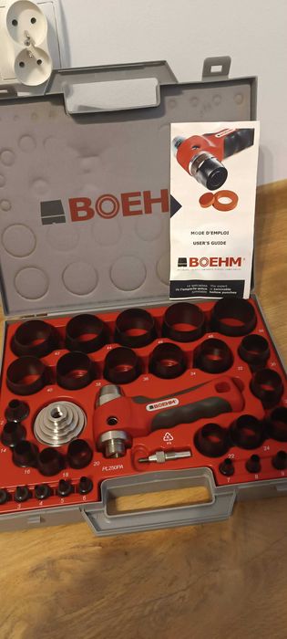 nowy boehm jbl250pa zestaw otwornic 2-50 mm z umocującą i sprężynową końcówką centrującą w walizce