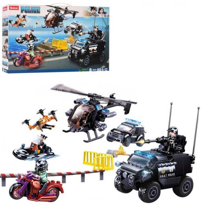 Конструктор Sluban Police «Поліцейська гонитва», 469 деталей