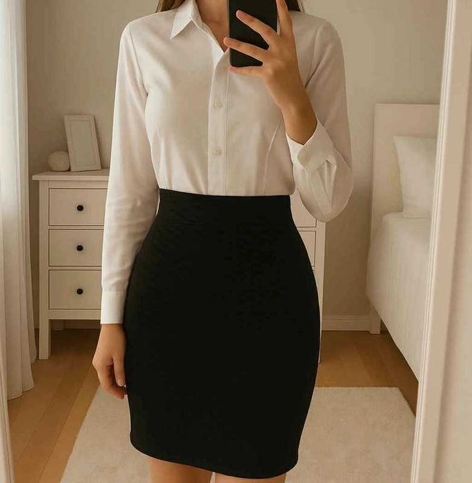 Spódnica midi dopasowana old money hit zara