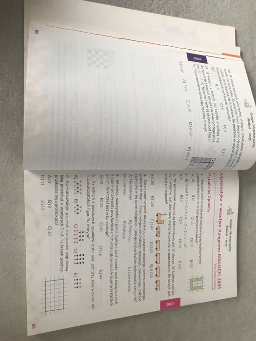 Kangur matematyczny (lata 1992 - 2015) - Kategoria Maluch