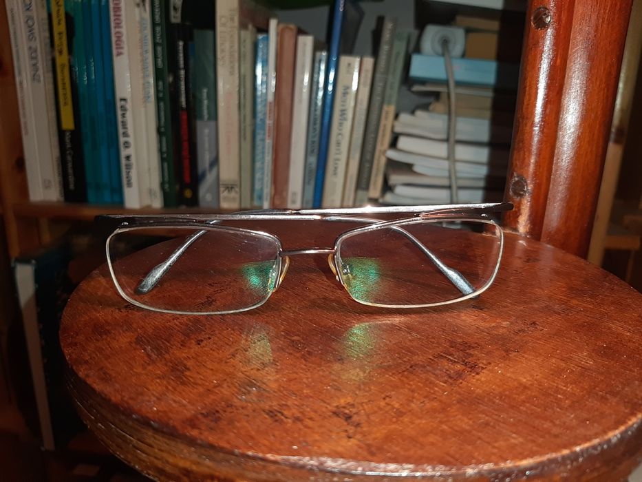 Oprawki okulary metalowe damskie miedziany kolor