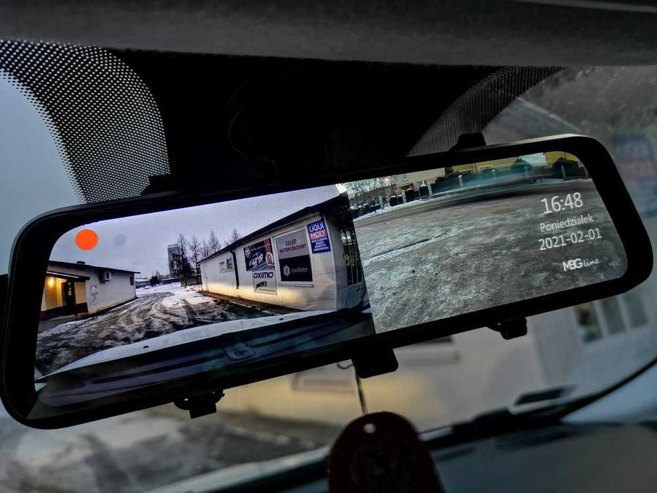 Rejestrator kamera kamerka cofania HS900 sony na lusterko z montażem