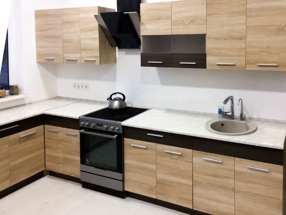 Нова фабрична кухня пряма або кутова + безкоштовний 3D проєкт