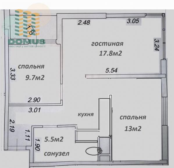 Продам 2 комн на Краснова ЖК 65 Жемчужина! Новый ремонт!