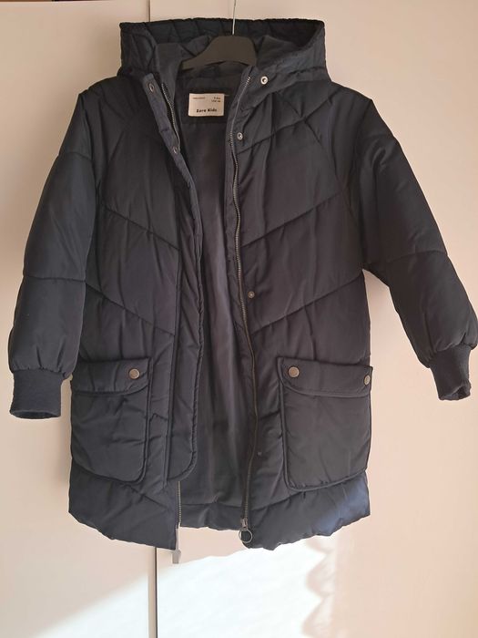 Blusão Acolchoado Azul-Marinho com Capuz – Como Novo!