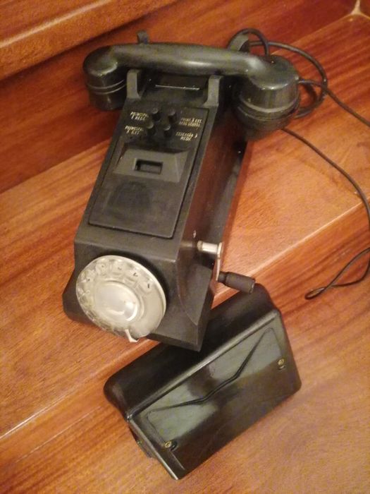 Telefone muito ANTIGO e raro  década de 1950 com caixa de transmissã