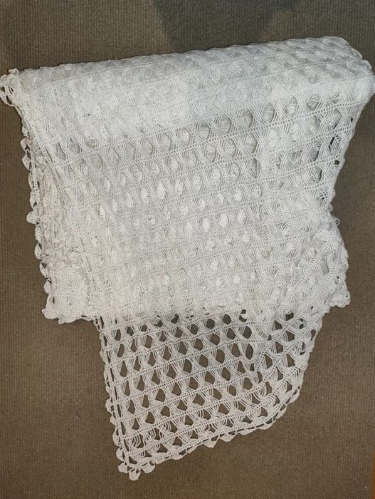 Toalha/Colcha Renda Algodão Branco Manual