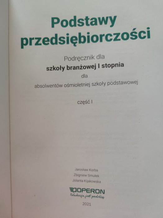 Podstawy przedsiębiorczości operon