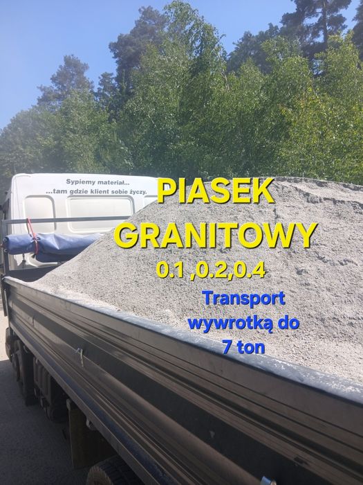 Piasek granitowy  z transportem do 7 ton