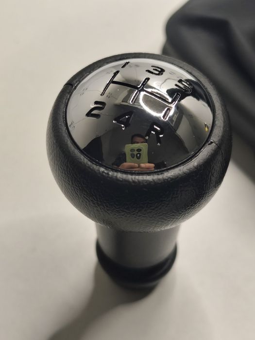 Manete Fole Mudanças Peugeot 206 206CC Alavanca Moca Caixa Velocidades Punho 5v Coifa Pega Forro Couro Base Aro Completo Novo
