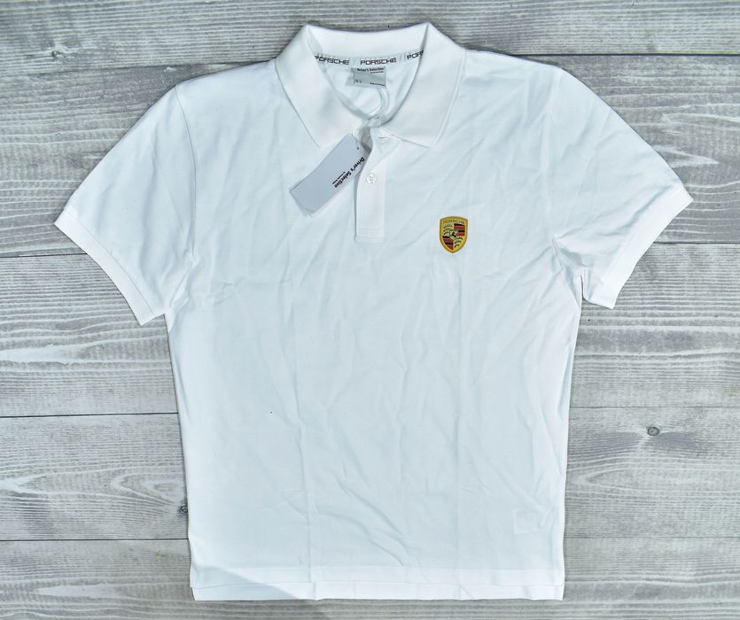 Porsche Driver Selection Biała Koszulka Polo L