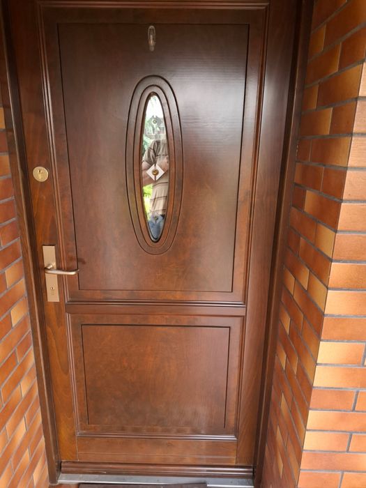 Drzwi zewnętrzne drewniane 90cm lewe