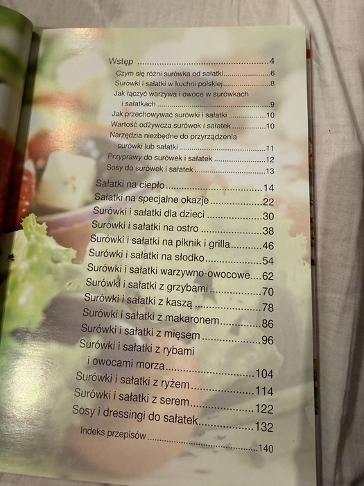 Książka Surówki i sałatki przepisy zdrowe