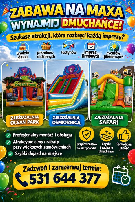 Zjeżdżalnie dmuchane