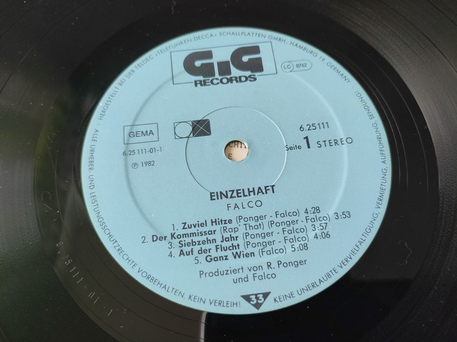 Falco Einzelhaft LP Winyl