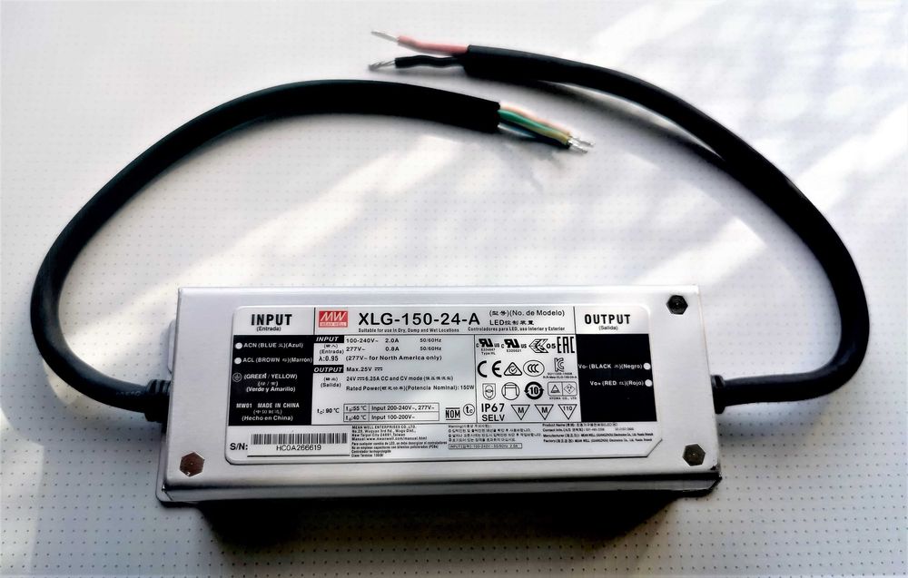 Zasilacz LED 150W 24V 6.25A Mean Well