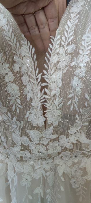 Suknia ślubna plus size duży rozmiar zdobiona