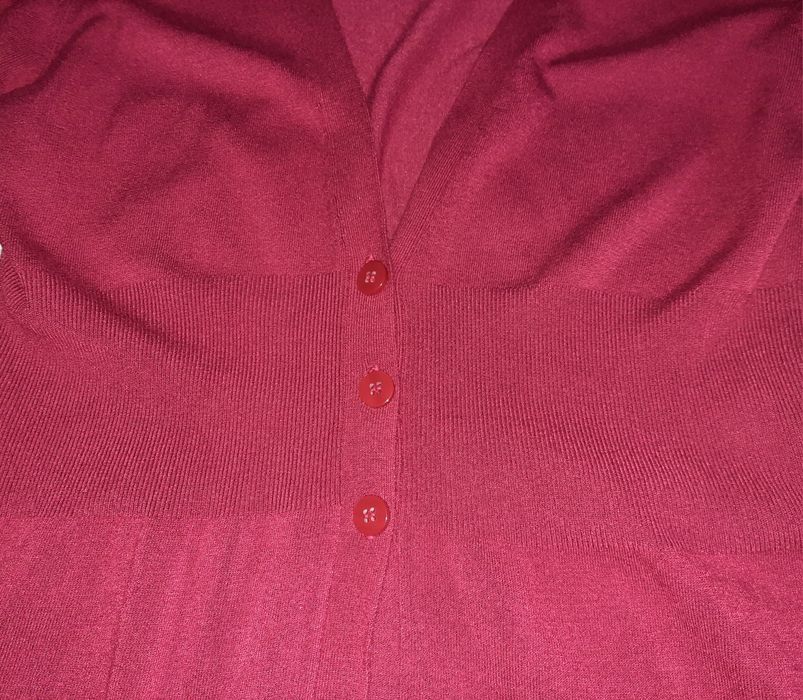 kardigan cienki bordo 38 M