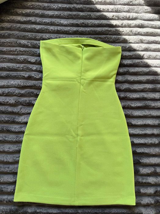 Vestido curto verde estilo bandage tomara que caia feminino Dress
