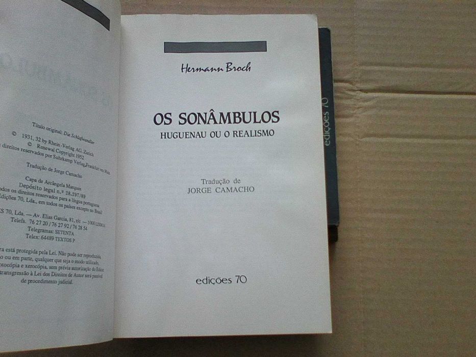 Os Sonâmbulos - 3 volumes