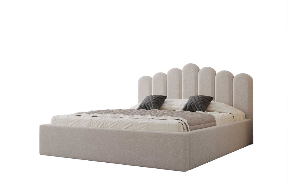 Łóżko tapicerowane RIO 160x200 z pojemnikiem na pościel + stelaż