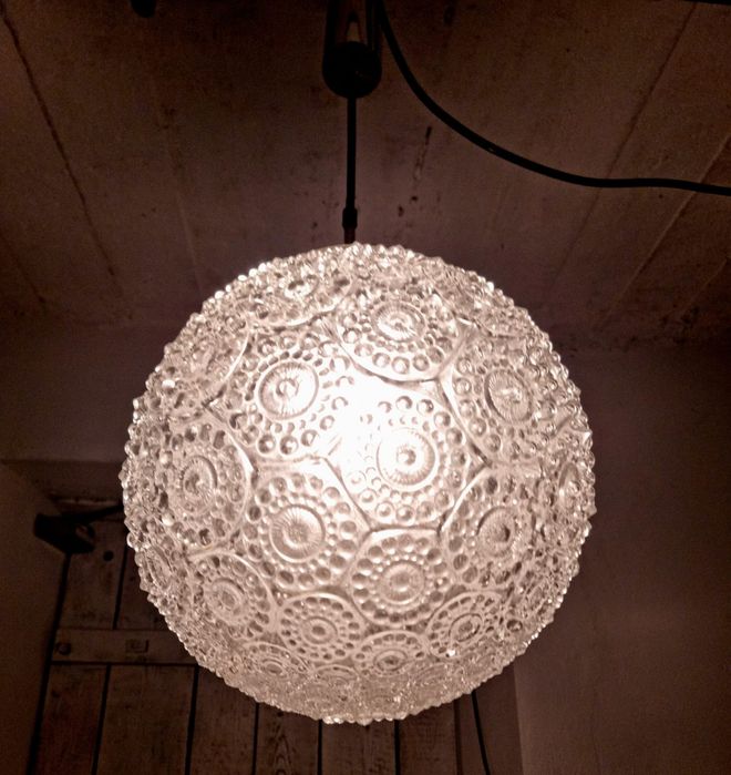 Żyrandol Lampa Szklana Kula