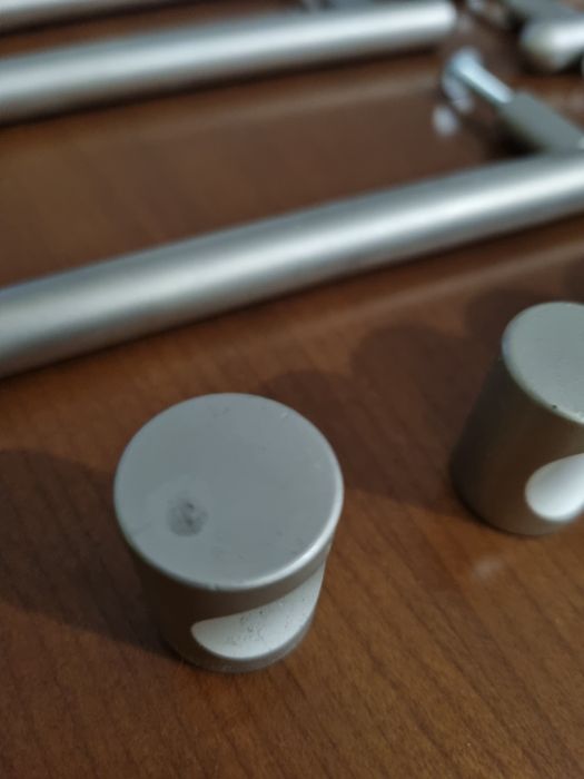 Puxadores aço inoxidável   escovado prateado incluí