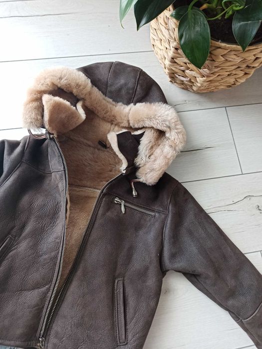 Kurtka płaszczyk kożuszek skórzany rozmiar 92