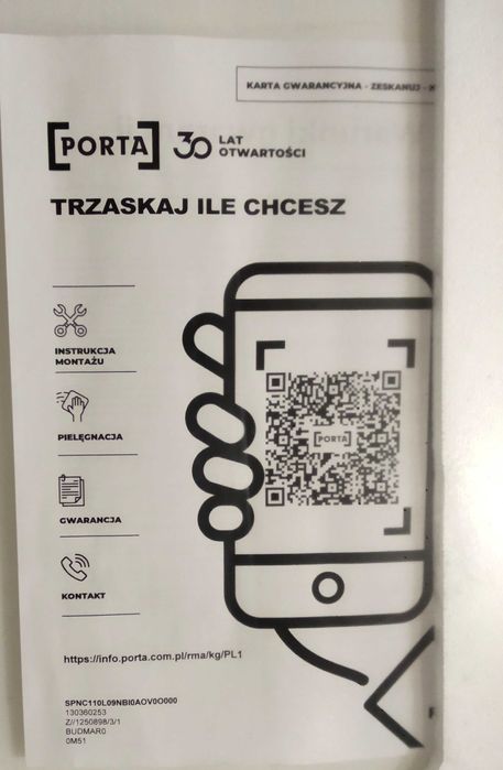 drzwi wewnętrzne z ościeżnicą Porta Natura Classic 90