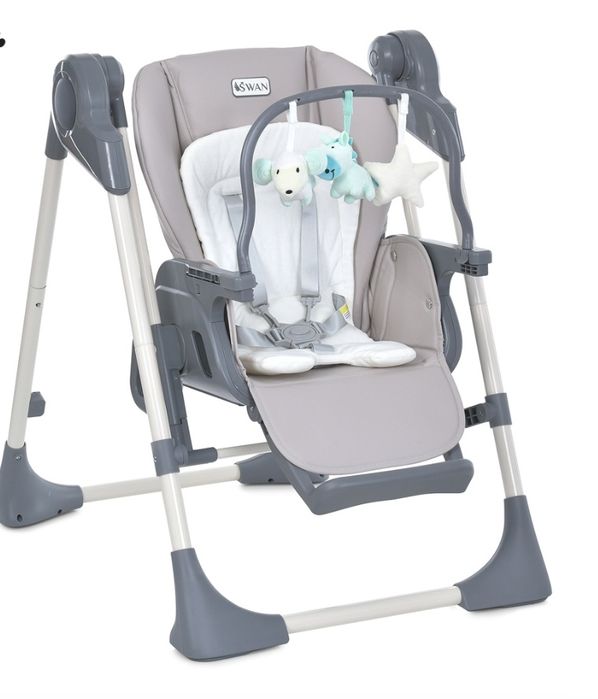 Стільчик для годування, заколисуючий центр 4в1 El Camino Swan