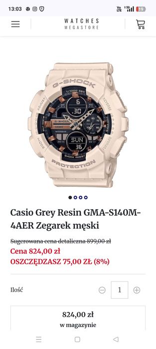 Nowy śliczny G shock