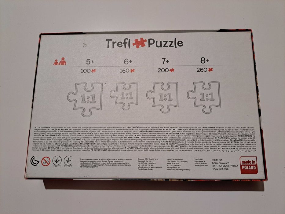 Puzzle Miraculus Biedronka i Czarny Kot - 160 elementów - Trefl - WYSYŁKA 1zł przy zak. pow. 50zł