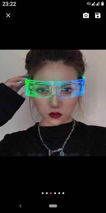 Мерцающие светодиодные космические футуристические очки для вечеринки