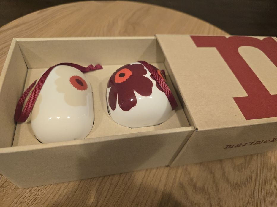 Nowe bombki choinkowe Marimekko Unikko – 2 szt. | oryginał