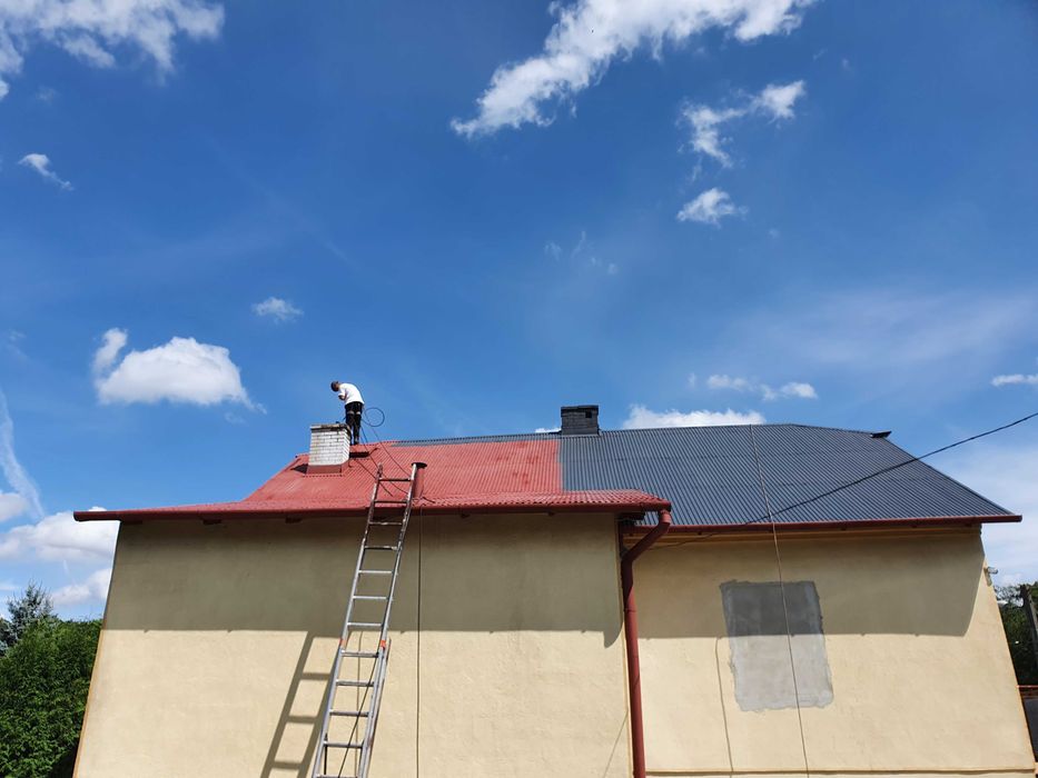 Malowanie dachów, elewacji, dachu, malowanie hal, mycie dachówki